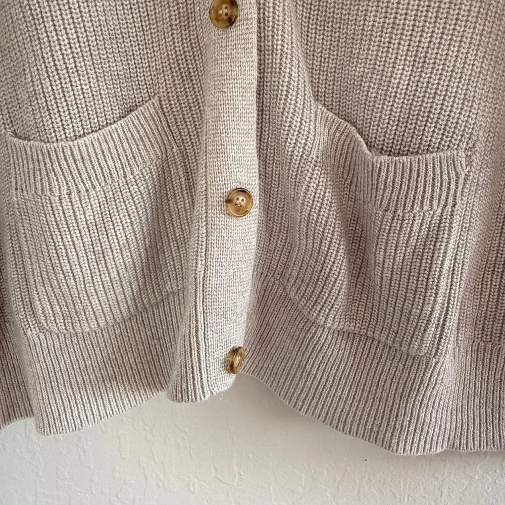 J.Crew Cardigan Sweater Women's M Re-Imagined Cotton Cashmere Button Front